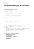 Essentials of Understanding Psychology&comma; 14th Edition &ndash; Robert Feldman &vert; Complete Test Bank &vert; Verified Questions & Answers