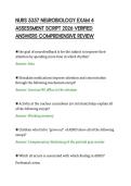 NURS 5357 NEUROBIOLOGY EXAM 4&NewLine;ASSESSMENT SCRIPT 2026 VERIFIED&NewLine;ANSWERS COMPREHENSIVE REVIEW