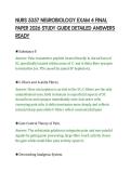 NURS 5357 NEUROBIOLOGY EXAM 4 FINAL&NewLine;PAPER 2026 STUDY GUIDE DETAILED ANSWERS&NewLine;READY