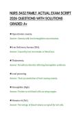 NURS 5432 FAMILY ACTUAL EXAM SCRIPT&NewLine;2026 QUESTIONS WITH SOLUTIONS&NewLine;GRADED A&plus;