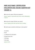 NURS 5432 FAMILY CERTIFICATION&NewLine;EVALUATION 2026 SOLVED QUESTION SET&NewLine;GRADED A&plus;