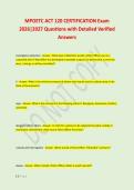 MPOETC ACT 120 CERTIFICATION Exam &NewLine;2026&vert;2027 Questions with Detailed Verified &NewLine;Answers