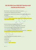 CSE 205 FINAL Exam 2026&vert;2027 Questions with &NewLine;Detailed Verified Answers