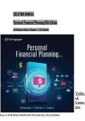 SOLUTION MANUAL for Personal Financial Planning&comma; 16th Edition by Billingsley&comma; Gitman & Joehnk &vert; Complete Chapters 1-15 &vert; Latest Update 2026&sol;2027 &vert; A&plus; Grade &vert; Cengage&NewLine;&NewLine;