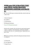 NURS 5433 FNP II PRACTICE TEST&NewLine;2026 FINAL PAPER PRACTICE&NewLine;QUESTIONS ANSWERS ACCURATE&NewLine;A&plus;&NewLine;