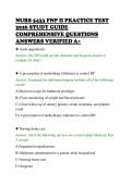 NURS 5433 FNP II PRACTICE TEST&NewLine;2026 STUDY GUIDE&NewLine;COMPREHENSIVE QUESTIONS&NewLine;ANSWERS VERIFIED A&plus;