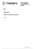 OCR A Level June 2026 Chemistry B Paper 1 Predicted Mark Scheme