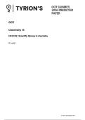 OCR A Level June 2026 Chemistry B Paper 2 Predicted Mark Scheme