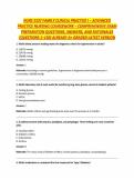 NURS 5337 FAMILY CLINICAL PRACTICE I &ndash; ADVANCED PRACTICE NURSING COURSEWORK &ndash; COMPREHENSIVE EXAM PREPARATION QUESTIONS&comma; ANSWERS&comma; AND RATIONALES &lpar;QUESTIONS 1&ndash;150&rpar; ALREADY A&plus; GRADED LATEST VERSION