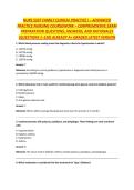 NURS 5337 FAMILY CLINICAL PRACTICE I &ndash; ADVANCED PRACTICE NURSING COURSEWORK &ndash; COMPREHENSIVE EXAM PREPARATION QUESTIONS&comma; ANSWERS&comma; AND RATIONALES &lpar;QUESTIONS 1&ndash;150&rpar; ALREADY A&plus; GRADED LATEST VERSION