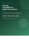 D439 Foundations Of Nursing- Class Notes