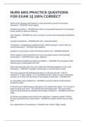 NURS 6001 PRACTICE QUESTIONS FOR EXAM 1&vert;&vert; 100&percnt; CORRECT
