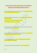 Indiana Notary Public Study Guide Exam 2026&vert;2027 &NewLine;Questions with Detailed Verified Answers