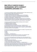 MULTIPLE CHOICE EXAM 1 NURS600&sol;601 WITH CORRECT ANSWERS &lpar;GRADED A&plus;&rpar;
