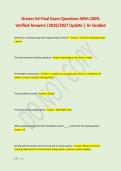 Drivers Ed Final Exam Questions With 100&percnt; &NewLine;Verified Answers &vert;2026&sol;2027 Update &vert; A&plus; Graded