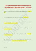 CDT Comprehensive Exam Questions With 100&percnt; &NewLine;Verified Answers &vert;2026&sol;2027 Update &vert; A&plus; Graded