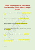 Outback Steakhouse Menu Test Exam Questions &NewLine;With 100&percnt; Verified Answers &vert;2026&sol;2027 Update &vert; &NewLine;A&plus; Graded