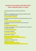 Nevada Notary Exam Questions With 100&percnt; Verified &NewLine;Answers &vert;2026&sol;2027 Update &vert; A&plus; Graded  