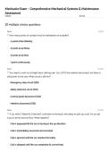 Mechanics Exam &ndash; Comprehensive Mechanical Systems & Maintenance Assessment
