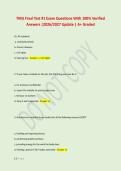 TMU Final Test &num;1 Exam Questions With 100&percnt; Verified &NewLine;Answers &vert;2026&sol;2027 Update &vert; A&plus; Graded 