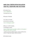 NURS 5366 CERTIFICATION EVALUATION&NewLine;2026 FULL QUESTIONS AND SOLUTIONS&NewLine;
