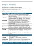Samenvatting Database Marketing &vert; Hogeschool Gent &vert; 2025&sol;26