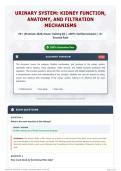 Urinary System  Kidney Function&comma; Anatomy&comma; and Filtration Mechanisms 70&plus; &lpar;Premium 2026&rpar; Exam Training Kit   100&percnt; Verified Answers   A&plus; Success Rate