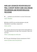 NURS 6501 ADVANCED PATHOPHYSIOLOGY&NewLine;FINAL CONCEPT REVIEW GUIDE 2026 DISEASE&NewLine;PROGRESSION AND PATHOPHYSIOLOGIC&NewLine;PROCESSES