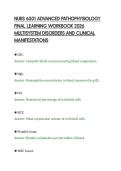 NURS 6501 ADVANCED PATHOPHYSIOLOGY&NewLine;FINAL LEARNING WORKBOOK 2026&NewLine;MULTISYSTEM DISORDERS AND CLINICAL&NewLine;MANIFESTATIONS&NewLine;
