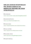 NURS 6501 ADVANCED PATHOPHYSIOLOGY&NewLine;FINAL REVISION HANDBOOK 2026&NewLine;IMMUNOLOGIC RESPONSES AND ORGAN&NewLine;SYSTEM PATHOLOGY