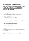NURS 6501 FINAL EXAM ADVANCED&NewLine;PATHOPHYSIOLOGY COMPREHENSIVE STUDY&NewLine;GUIDE 2026 CELLULAR AND SYSTEMIC&NewLine;DISEASE MECHANISMS