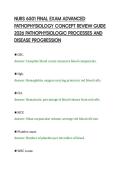 NURS 6501 FINAL EXAM ADVANCED&NewLine;PATHOPHYSIOLOGY CONCEPT REVIEW GUIDE&NewLine;2026 PATHOPHYSIOLOGIC PROCESSES AND&NewLine;DISEASE PROGRESSION&NewLine;
