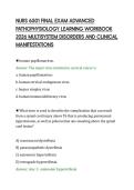 NURS 6501 FINAL EXAM ADVANCED&NewLine;PATHOPHYSIOLOGY LEARNING WORKBOOK&NewLine;2026 MULTISYSTEM DISORDERS AND CLINICAL&NewLine;MANIFESTATIONS