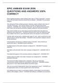 EPIC AMB400 EXAM 2026 QUESTIONS AND ANSWERS 100&percnt; CORRECT