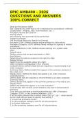 EPIC AMB400 &ndash; 2026 QUESTIONS AND ANSWERS 100&percnt; CORRECT