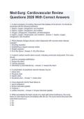 Med-Surg Cardiovascular Review Questions 2026 with Correct Answers &vert; Medical-Surgical Nursing Cardiovascular Exam Prep &vert; Comprehensive Study Guide &vert; Verified Solutions &vert; A&plus; Rated