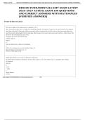 HESI RN Fundamentals Exit Exam Latest 2026&sol;2027 100 Questions and Correct Answers with Rationales &vert; Verified Solutions &vert; Comprehensive Nursing Exam Review &vert; A&plus; Rated