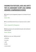 WASHINGTON PESTICIDE LAWS AND SAFETY&NewLine;TEST 213 ASSESSMENT SCRIPT 2026 VERIFIED&NewLine;ANSWERS COMPREHENSIVE REVIEW&NewLine;