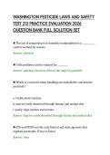WASHINGTON PESTICIDE LAWS AND SAFETY&NewLine;TEST 213 PRACTICE EVALUATION 2026&NewLine;QUESTION BANK FULL SOLUTION SET