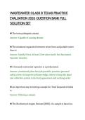 WASTEWATER CLASS B TEXAS PRACTICE&NewLine;EVALUATION 2026 QUESTION BANK FULL&NewLine;SOLUTION SET