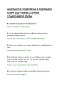 WASTEWATER COLLECTIONS III ASSESSMENT&NewLine;SCRIPT 2026 VERIFIED ANSWERS&NewLine;COMPREHENSIVE REVIEW