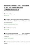 WATER RESTORATION EXAM 4 ASSESSMENT&NewLine;SCRIPT 2026 VERIFIED ANSWERS&NewLine;COMPREHENSIVE REVIEW