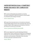 WATER RESTORATION EXAM 4 COMPETENCY&NewLine;REVIEW 2026 MOCK TEST COMPLETE KEY&NewLine;INSIGHTS
