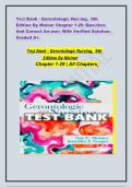 Test Bank for Gerontologic Nursing 6th Edition by Meiner Complete Chapters 1&ndash;29 Questions and Correct Answers &lpar;Verified Solutions&rpar; &vert; Geriatric Nursing Exam Prep &vert; Already Graded A&plus;