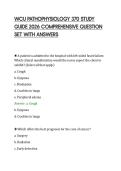 WCU PATHOPHYSIOLOGY 370 STUDY&NewLine;GUIDE 2026 COMPREHENSIVE QUESTION&NewLine;SET WITH ANSWERS