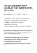 WEB WOC SEMINARS 2026 OSTOMY&NewLine;MANAGEMENT REVIEW QUESTIONS ANSWERS&NewLine;VERIFIED GUIDE&NewLine;