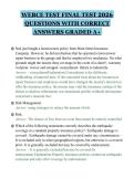 WEBCE TEST FINAL TEST 2026&NewLine;QUESTIONS WITH CORRECT&NewLine;ANSWERS GRADED A&plus;&NewLine;