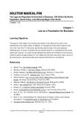 Solution Manual for The Legal and Regulatory Envirnment of Business&comma; 19th Edition by Marisa Pagnattaro&comma; Daniel Cahoy&comma; Julie Manning Magid&comma; Chapter 1-22 Latest A&plus;