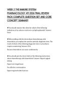 WEEK 2 THE IMMUNE SYSTEM&NewLine;PHARMACOLOGY ATI 2026 FINAL REVIEW&NewLine;PACK COMPLETE QUESTION SET AND CORE&NewLine;CONCEPT SUMMARY