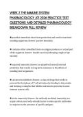 WEEK 2 THE IMMUNE SYSTEM&NewLine;PHARMACOLOGY ATI 2026 PRACTICE TEST&NewLine;QUESTIONS AND DETAILED PHARMACOLOGY&NewLine;BREAKDOWN FULL REVIEW
